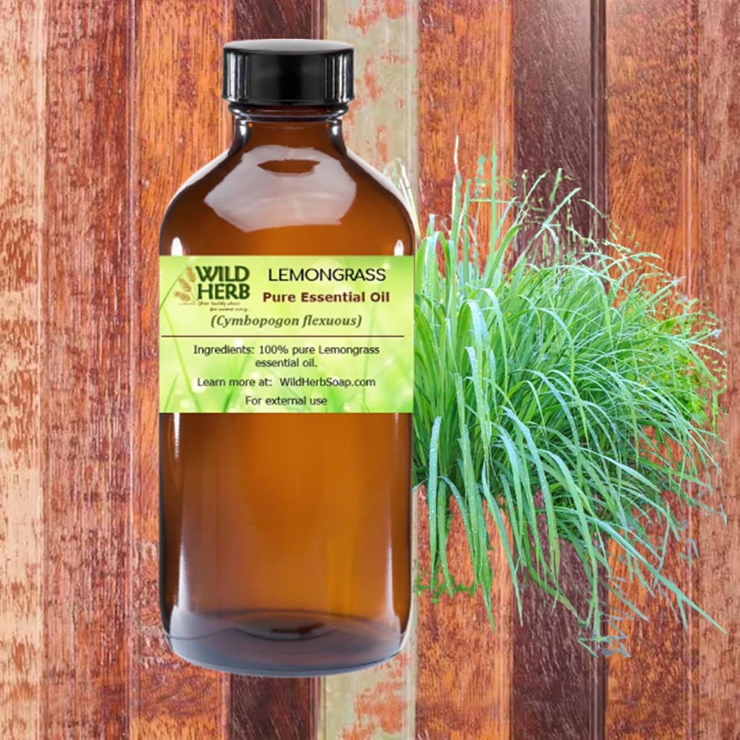 Wild Herb Lemongrass Pure Essential Oil (2 OZ)