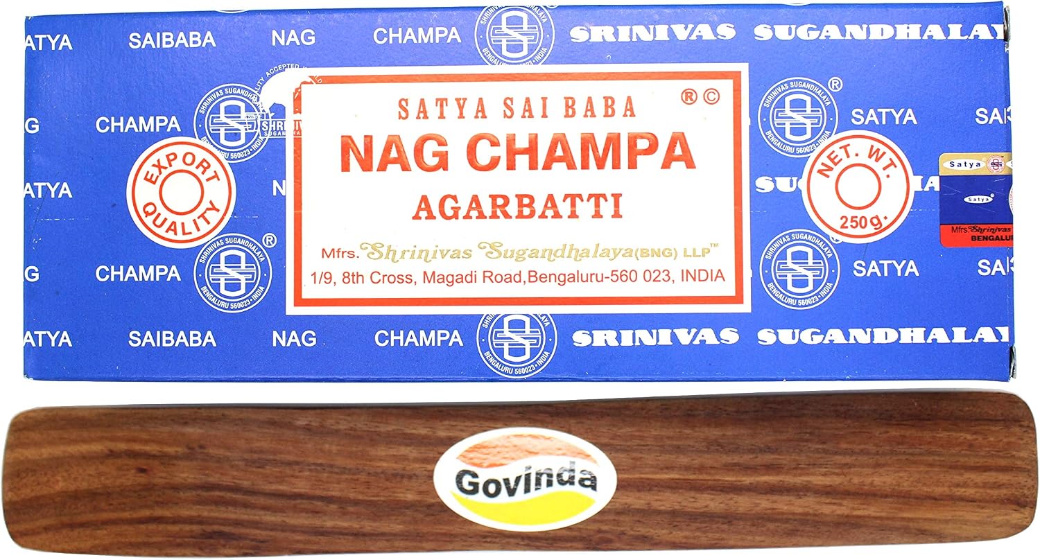 Govinda - Bangalore (BNG) Nag Champa Argarbatti 250 Grams with Incense Holder