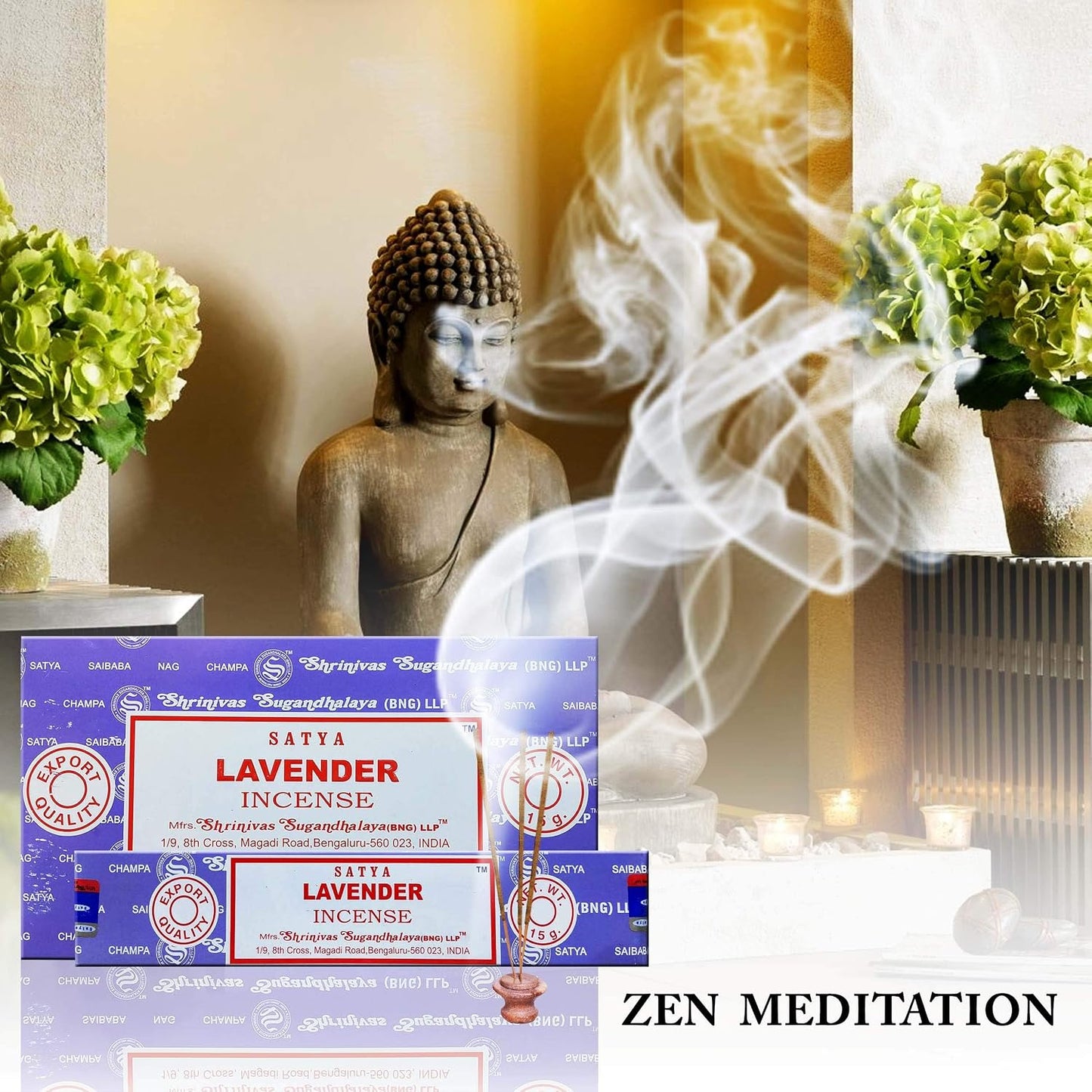 Satya Nag Champa Lavender Incense Sticks, 12 Count