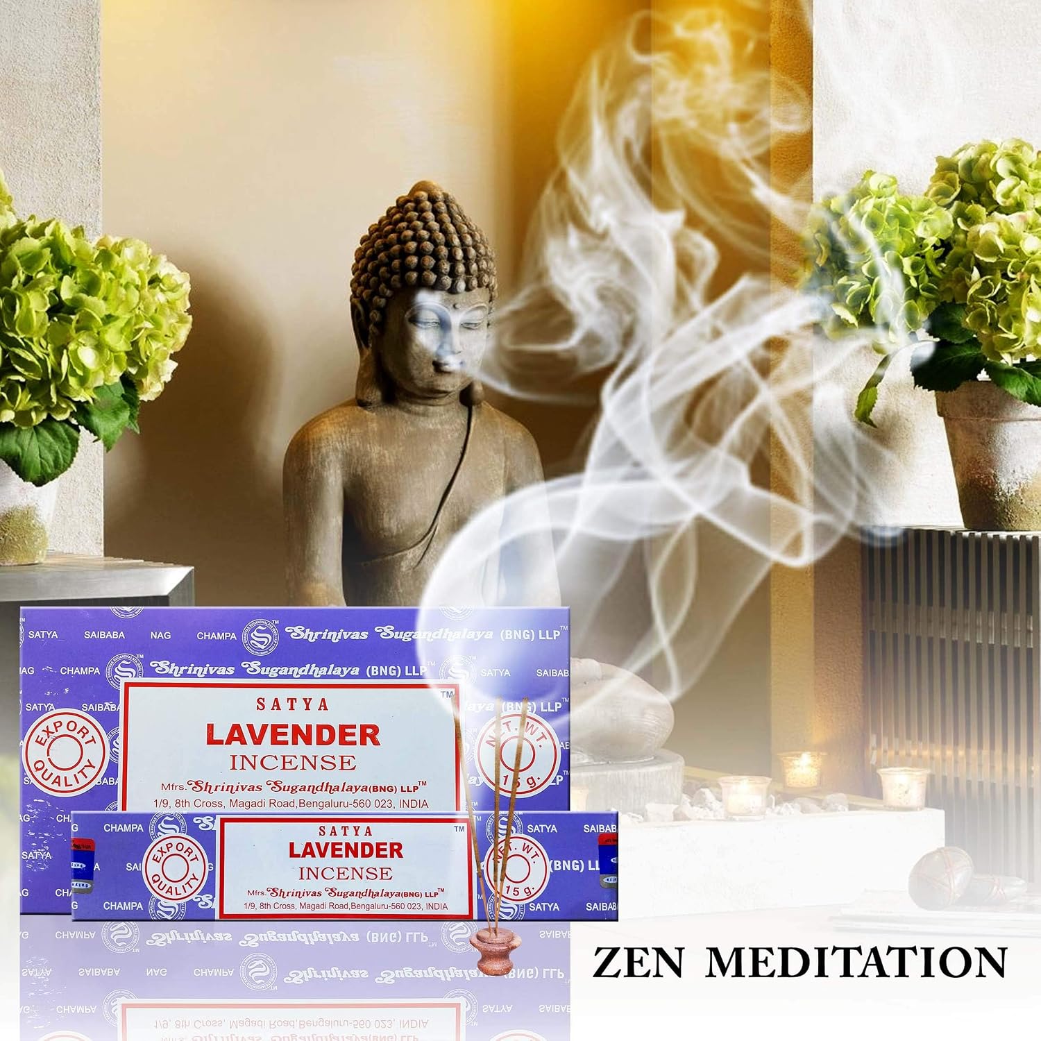Satya Nag Champa Lavender Incense Sticks, 12 Count
