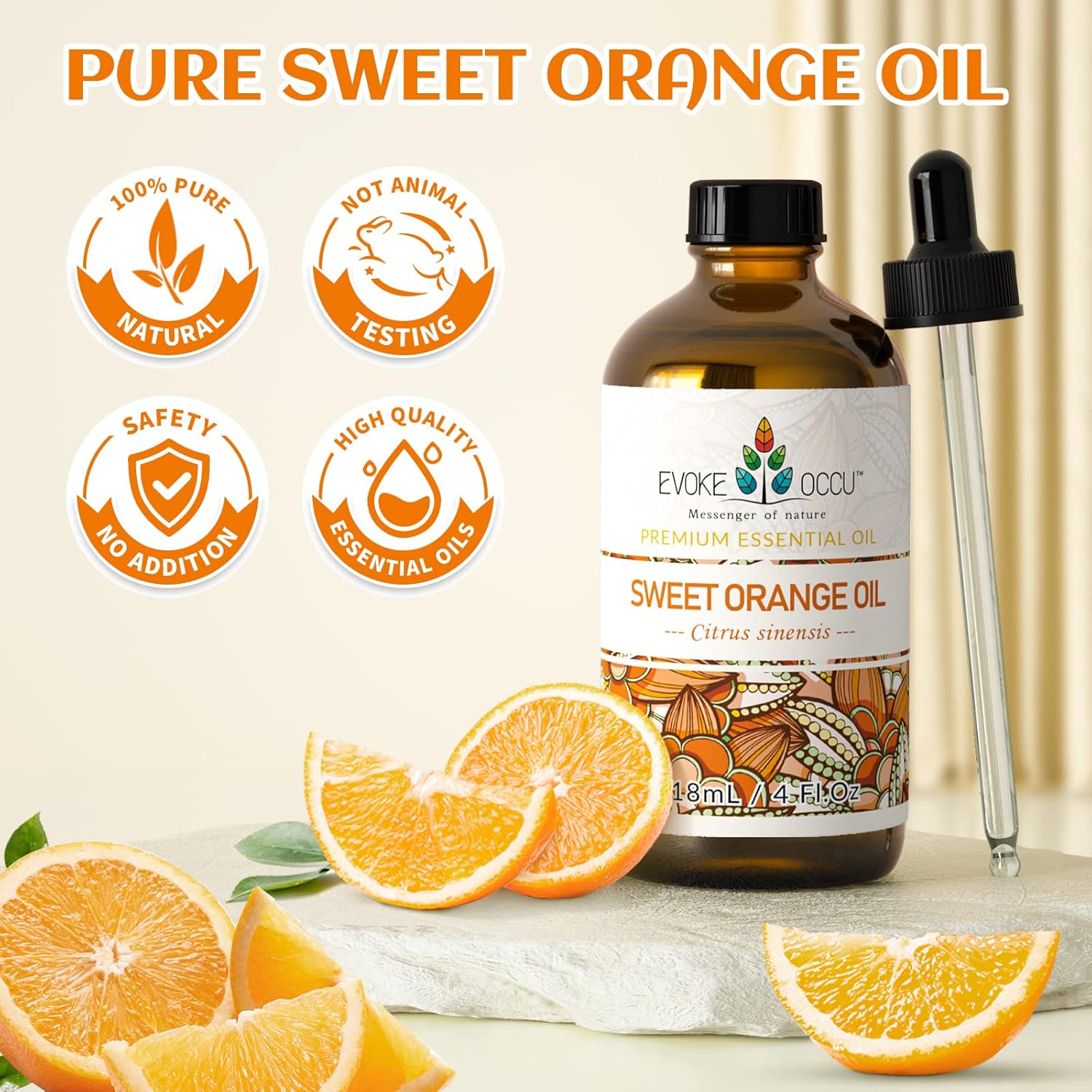 EVOKE OCCU Lemongrass Essential Oil and Sweet Orange Essential Oil - 4 Fl Oz