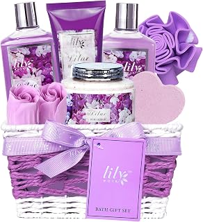 Gifts for Women, Birthday Gifts, 9 Pcs Lavender Spa Gift Baskets for Women - Bath and Body Gift Basket | Gift for Her Christmas, Mothers Day, Valentines Day, Perfect Gift for Mom All Occasion
