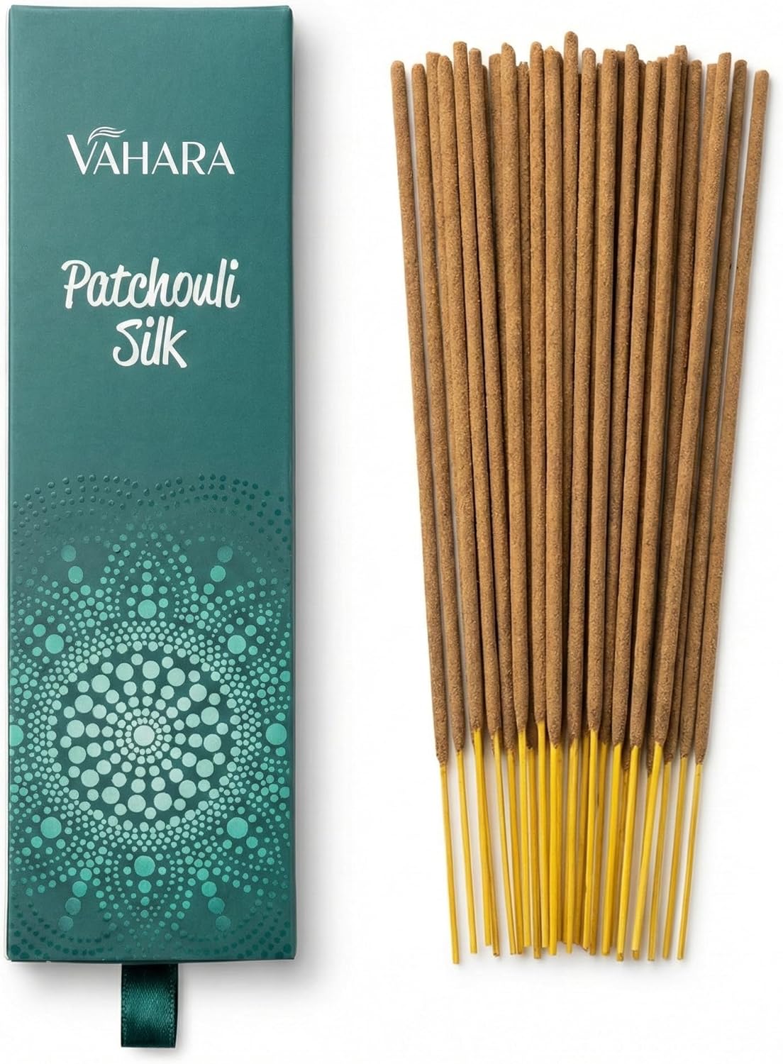 Premium Vahara Patchouli Silk Incense Sticks | 100g Natural Hand-Rolled Masala Incense for Meditation, Relaxation & Home Fragrance