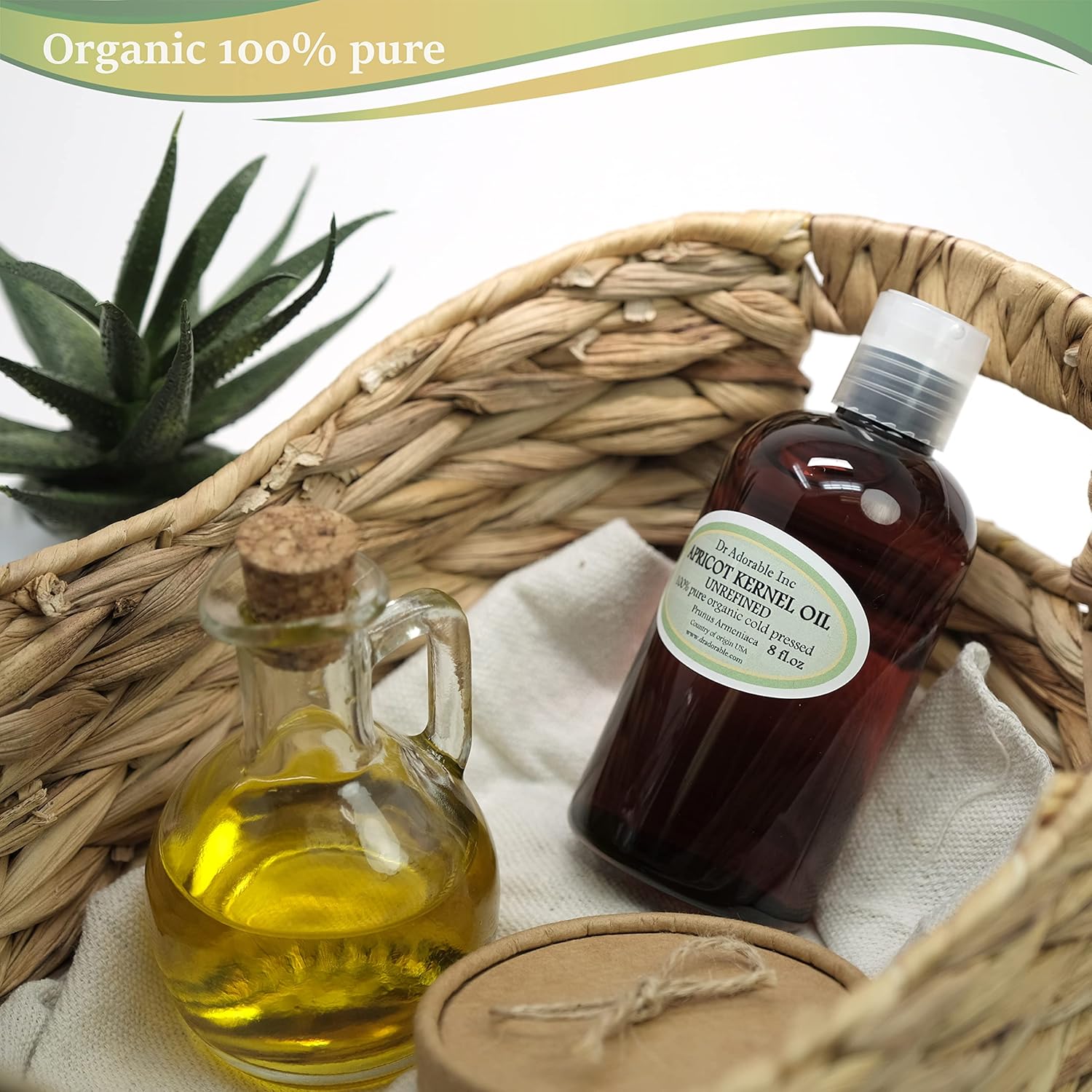 Dr Adorable - 8 oz - Apricot Kernel Oil UNREFINED - 100% Pure Natural Organic Cold Pressed