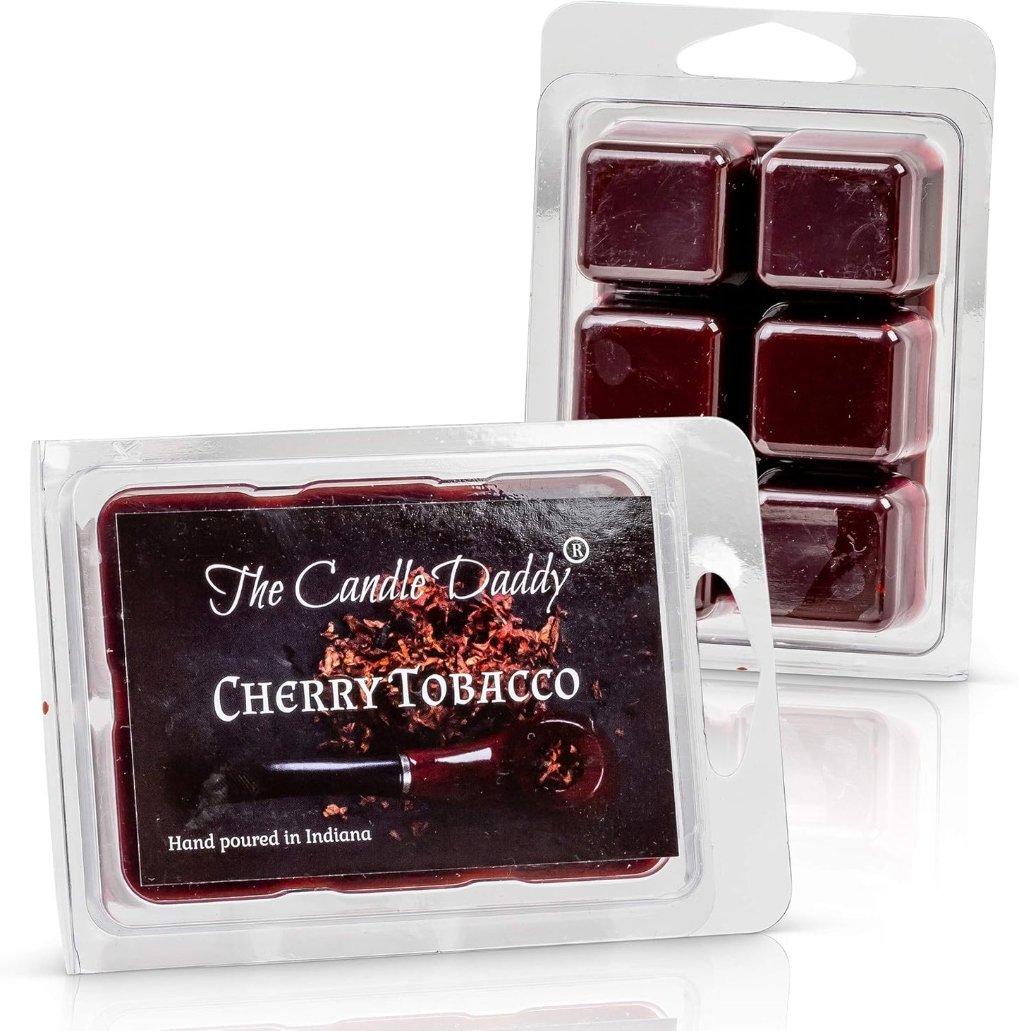 Cherry Tobacco Pipe Scented Melt - 1 Pack - 2 Ounces- 6 Cubes - Poured in the USA