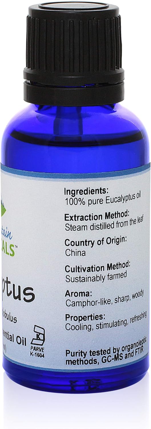 Eucalyptus (Eucalyptus Globulus) Essential Oil - Pure Natural & Kosher - 1 fl oz Bottle