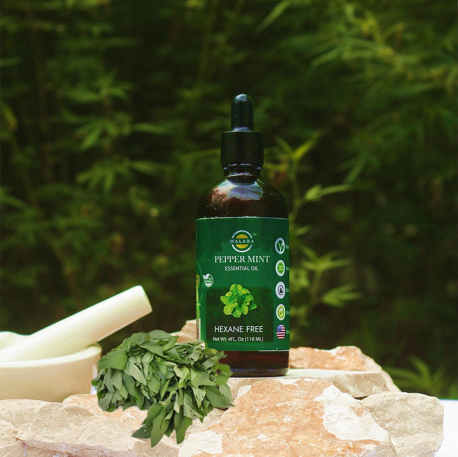 Peppermint Essential Oil - 4 oz | 100% Pure & Natural for Aromatherapy, Skin, Hair & Scalp Care