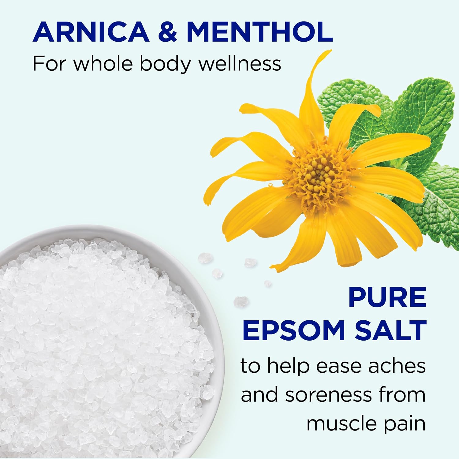 Dr Teal's Epsom Salt Magnesium Soak, Arnica Body Relief with Arnica, Menthol & Essential Oils, 3 lbs (Pack of 2)