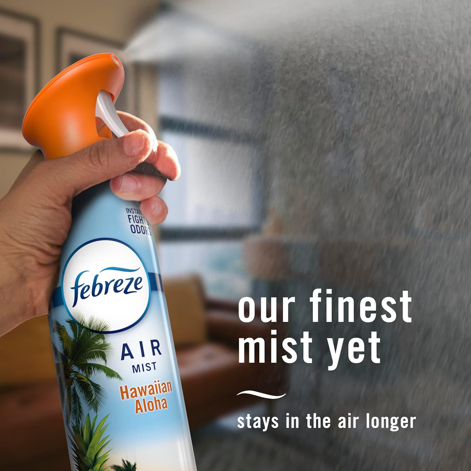 New & Improved Air Mist Hawaiian Aloha, Air Freshener, Home and Kitchen Essentials, Odor Fighting Room Spray, 8.1 oz bottle