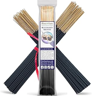 Blueberry Muffin Incense Sticks 11" - 1 Bundle 85 to 100 Sticks - Smooth and Clean Long Burn Time, 45 to 60 Minutes.