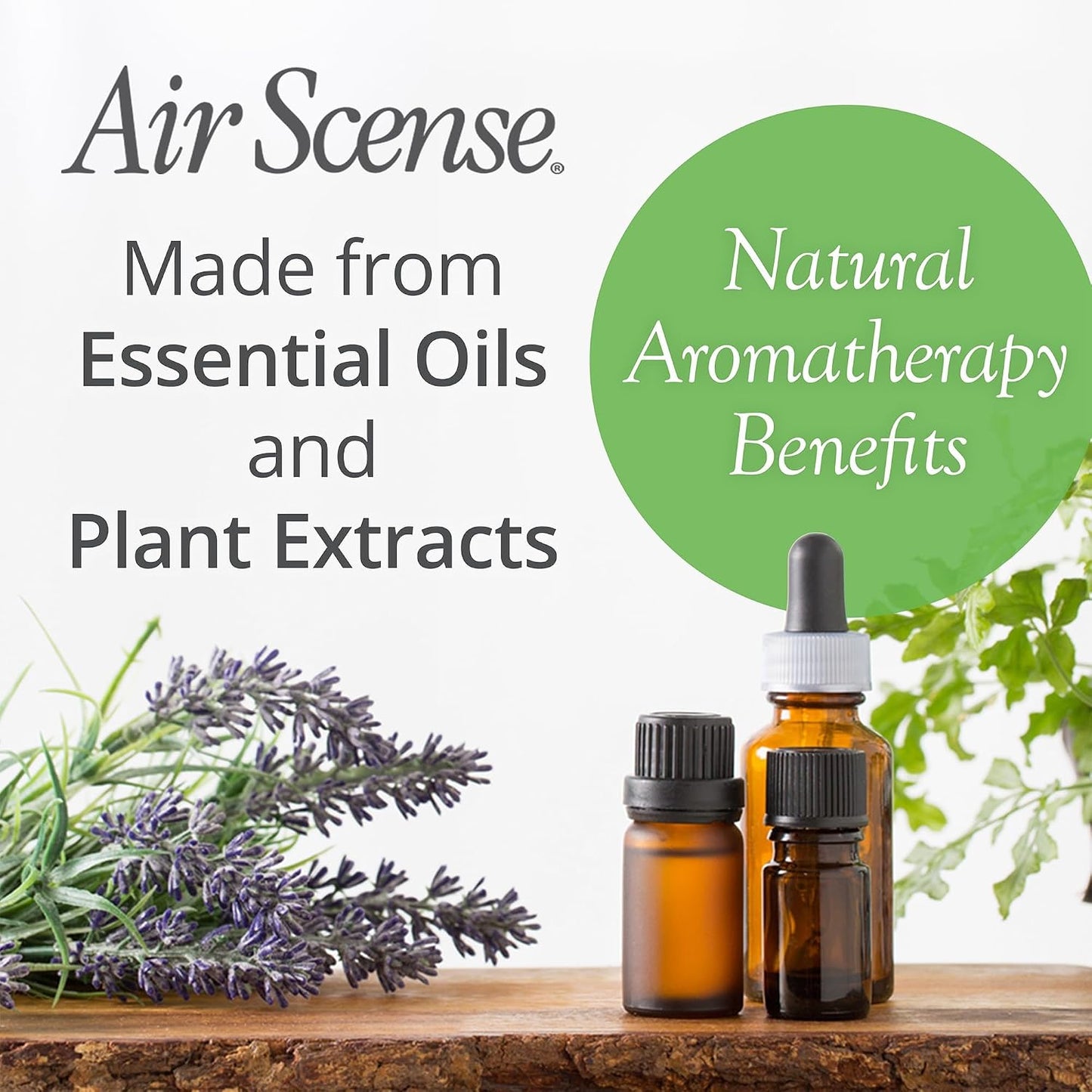 Air Scense Air Freshener Deodorizer Room Spray for Bathroom & Home, Essential Oils, Natural Lavender- 7 fl oz (2-Pack)
