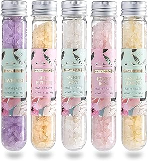B.C. Beauty Concepts Aromatherapy Bath Salts- Epsom Salts for Soaking, Relaxing Bath Spa Set, Scented in Vanilla Almond, Shea Butter, Sweet Mint, Honey Rose, and Lavender, Sage Floral