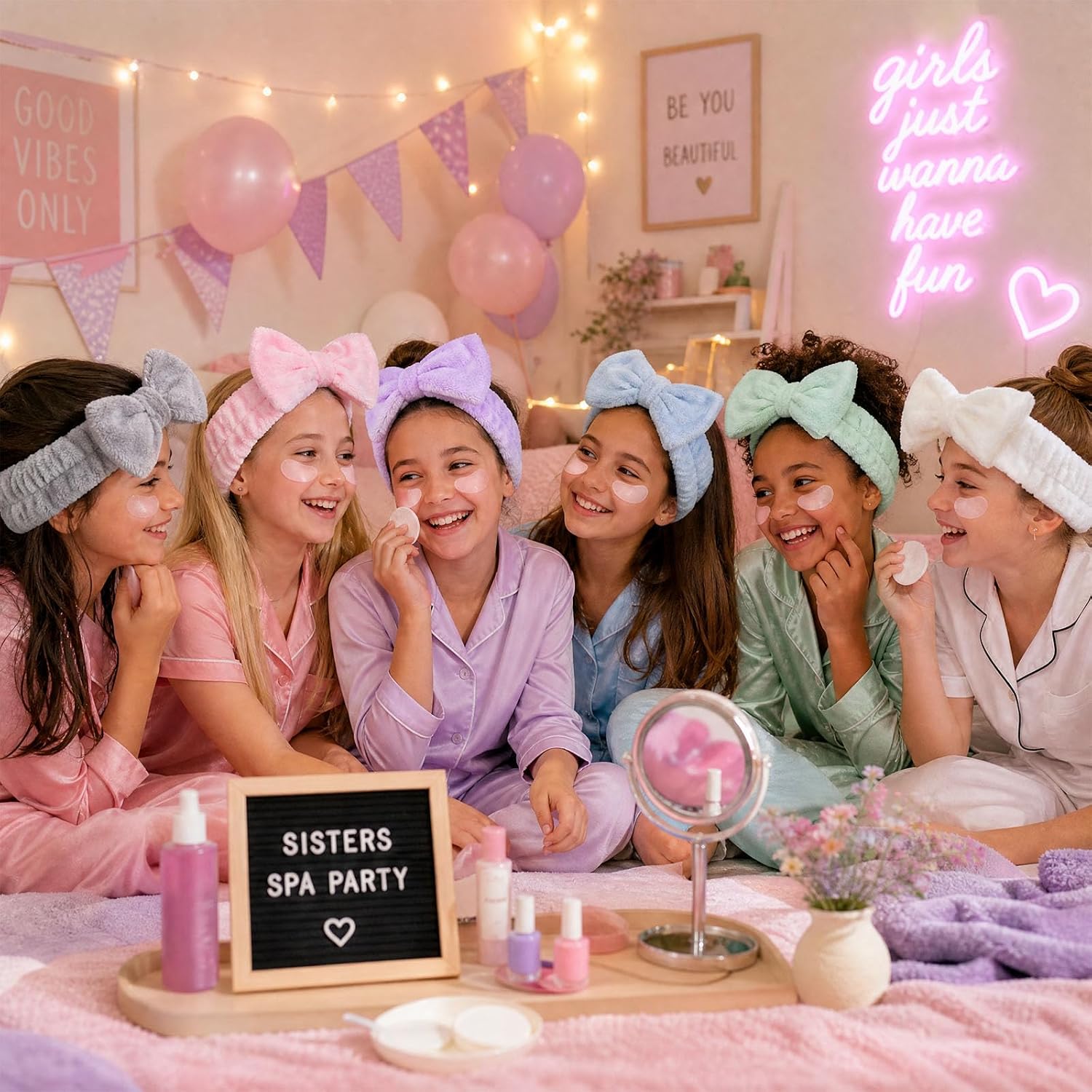 Shindel 6Pack Spa Headbands, Skincare & Makeup Headbands for Face Washing, Gift for Teen Girls, Stocking Stuffer
