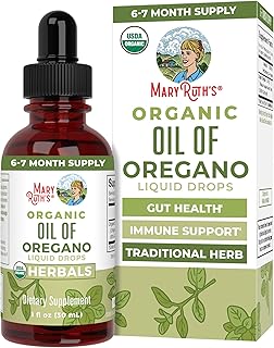 MaryRuth Organics Oregano Oil Drops | 6 Month Supply | USDA Organic Oil of Oregano Liquid | Herbal Blend for Immune Support | Digestive Health | Overall Health | Vegan | Sugar Free | Non-GMO | 1 Fl Oz