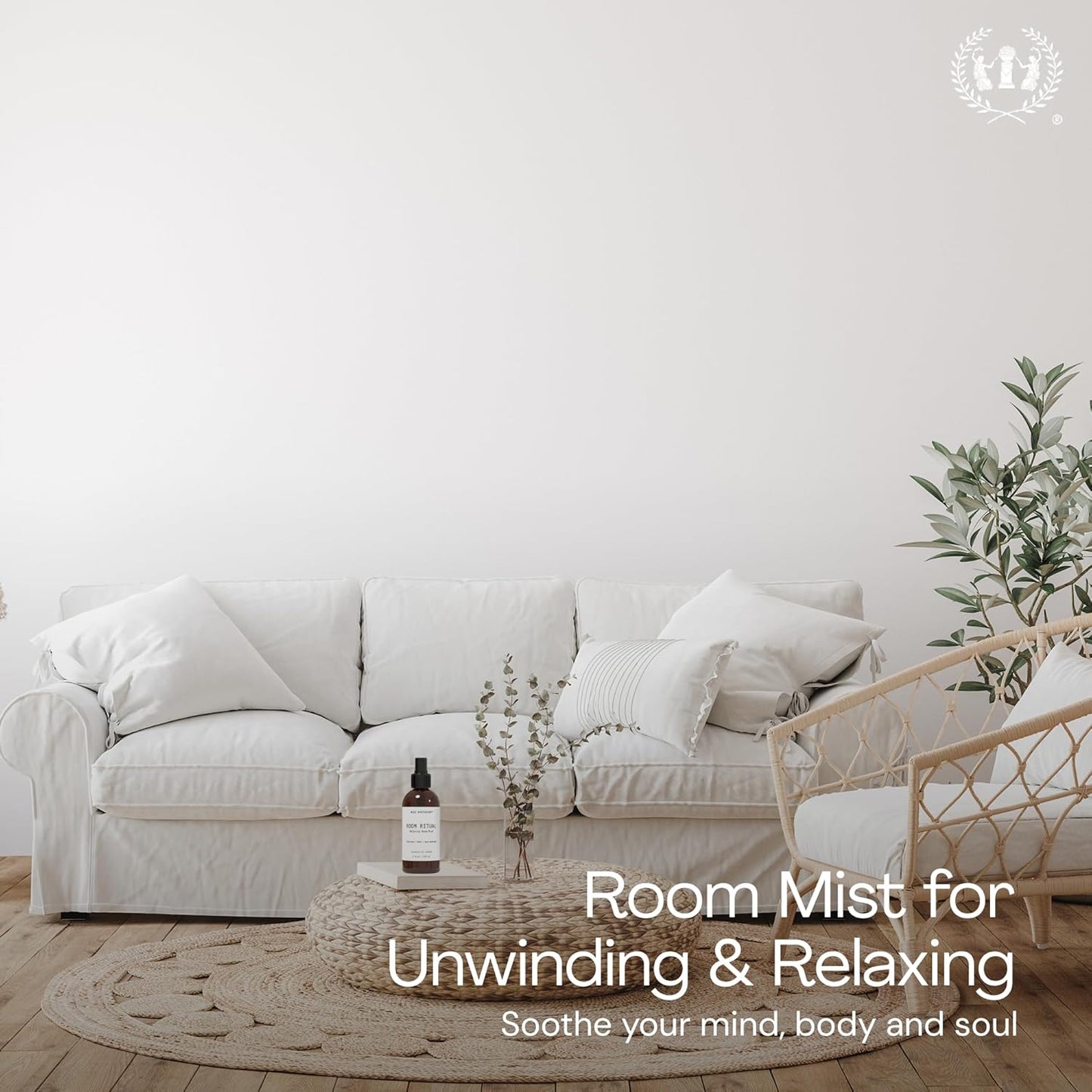 Muse Apothecary Room Ritual - Aromatic and Relaxing Room Mist, 4 oz, Infused with Natural Essential Oils - Aloe + Eucalyptus + Lavender