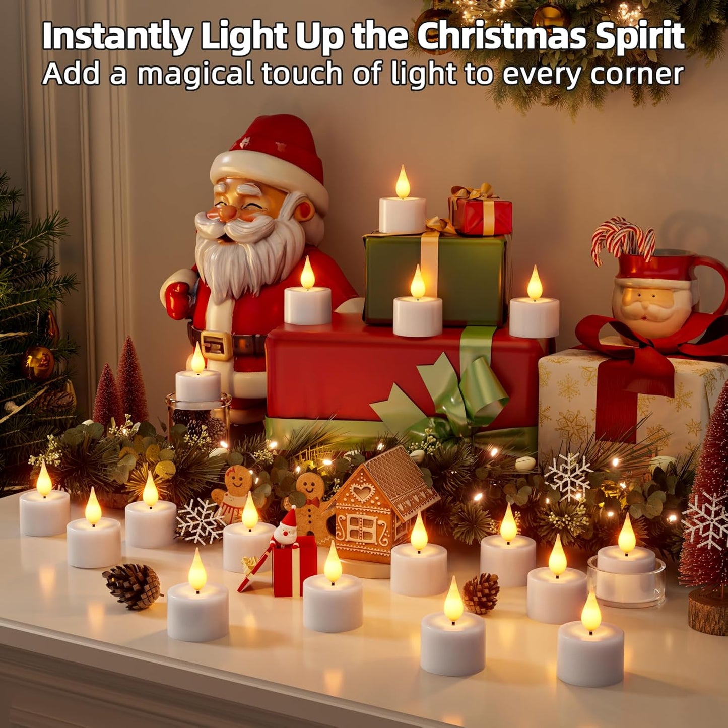 Rechargeable Flameless Tea Lights Candles: 12Pcs Battery Operated Tea light Candles with Remote Timer & Charging Base LED Flickering Votive Tealight Candles for Christmas Halloween Wedding Decor