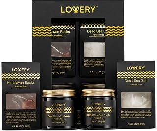 Gifts for Him, Dead Sea Minerals Spa Gift Box for Women & Men, Self Care Kit, Pink Himalayan Rocks, Dead Sea Bath Salt, Body Scrub & Mud Mask - Birthday, Thank You, Gift for Her