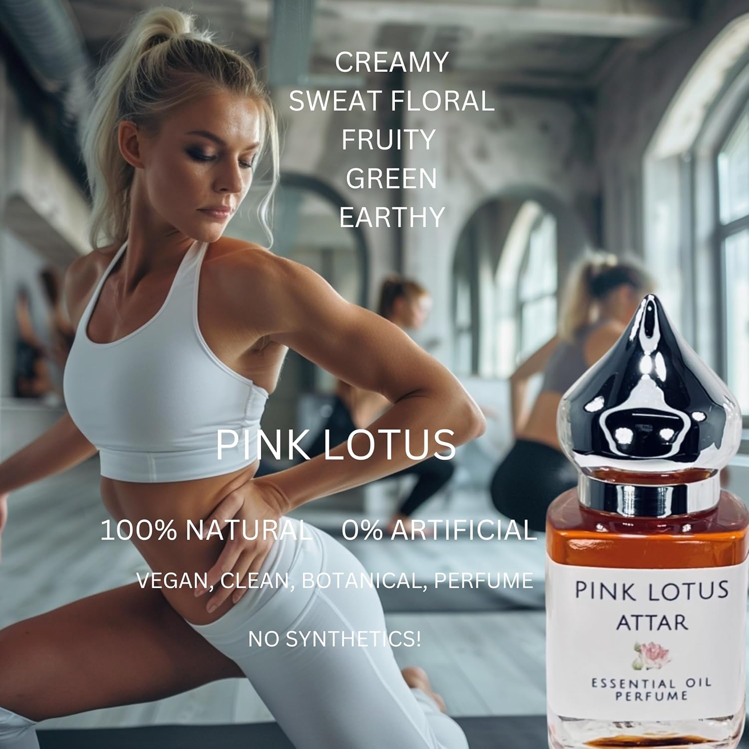 The Parfumerie Pink Lotus Attar ~8 ml~ Absolute ALL NATURAL CLEAN Essential Oil Perfum~Vegan~Alcohol Free~ Phthalate free~ Gluten Free~ Paraffin Free