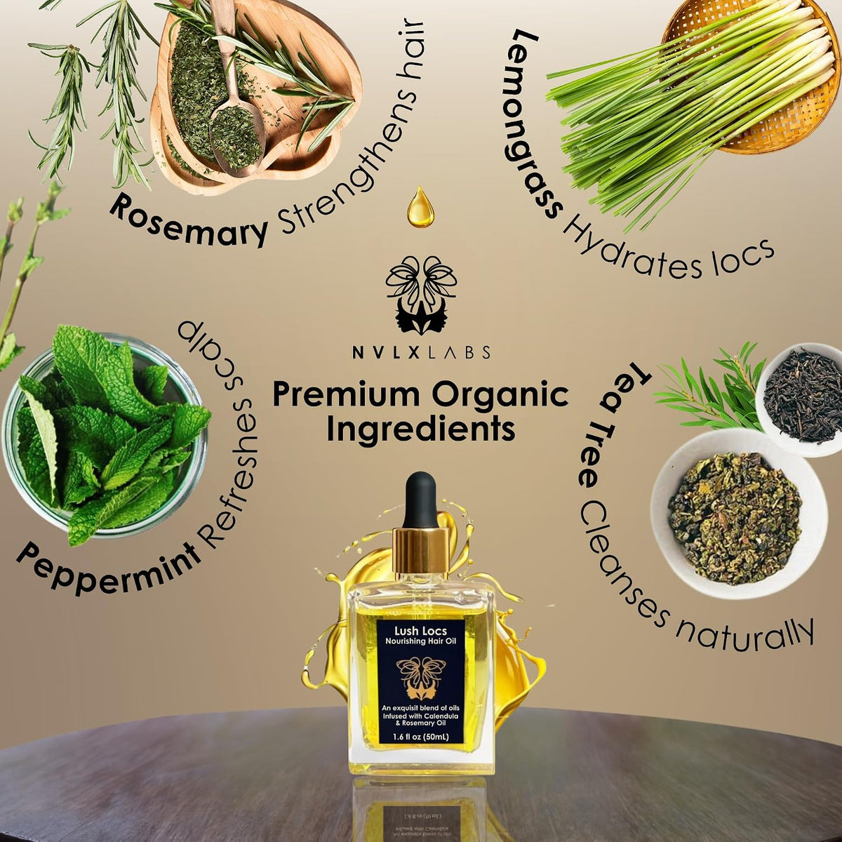 NVLX LABS Rosemary Hair Oil for Locs