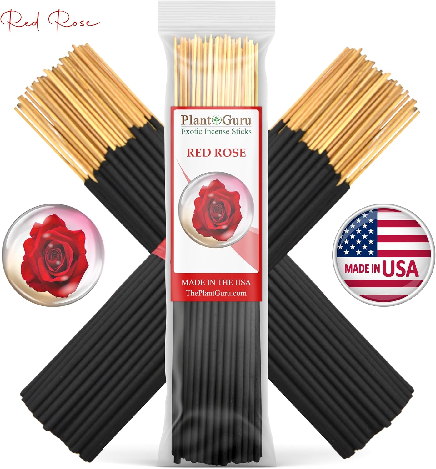 Floral Incense Sticks Variety Set Bulk 500 Pack Sampler 7" Sticks - 5 Bundles of 100 Sticks Per Bundle. Gardenia, Japanese Cherry Blossom, Jasmine, Lavender, Red Rose.