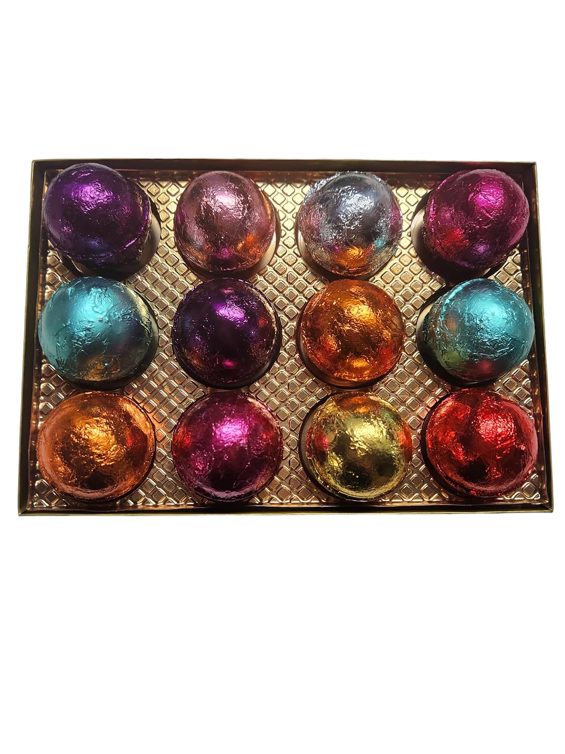 Bath Fizzie Gift Set for Women with 12 foil wrapped 2.5 oz bath bombs, great for dry skin, gift for Mom, teacher, friend (GiftHer)
