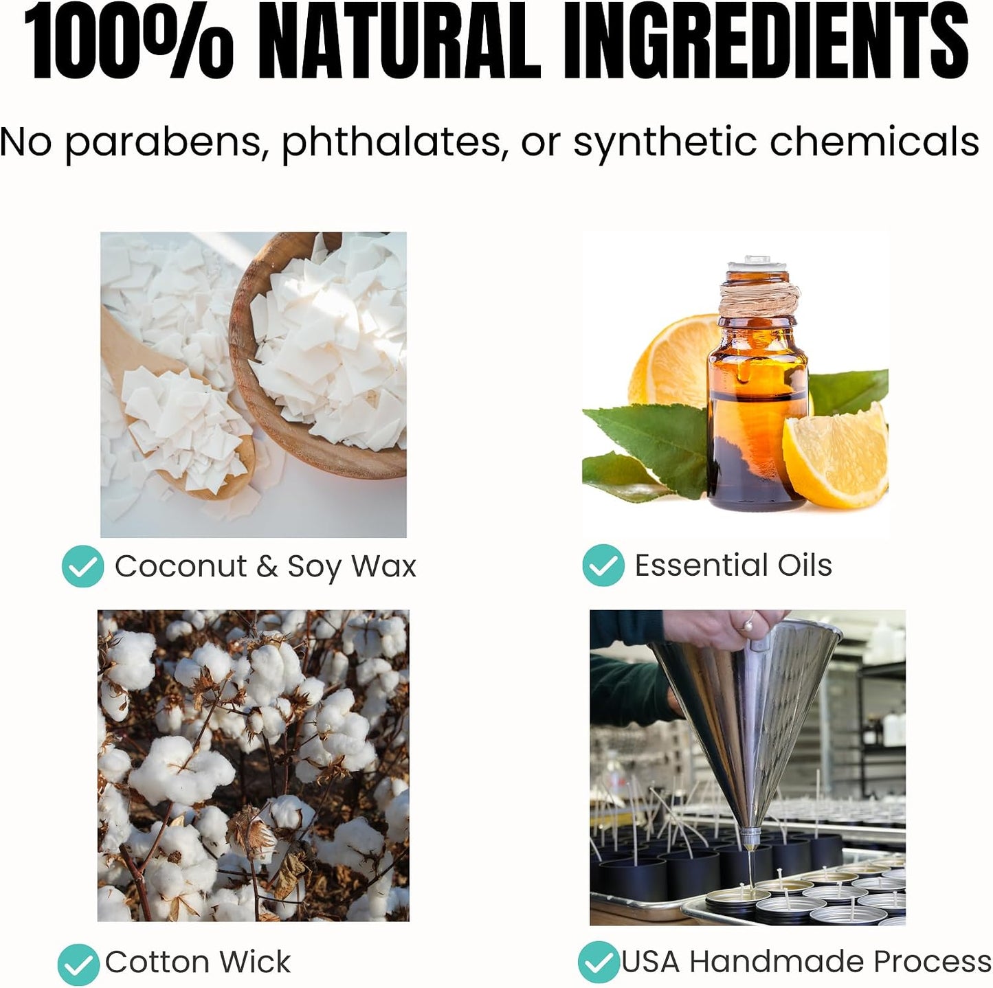 GO Candles Energy Large Scented Candle for Men & Women | Uplifting Citrus & Spice | 100% Natural Non-Toxic | Coconut Soy Wax with Essential Oils | Hand-Poured in USA | Long Lasting Aromatherapy Gift