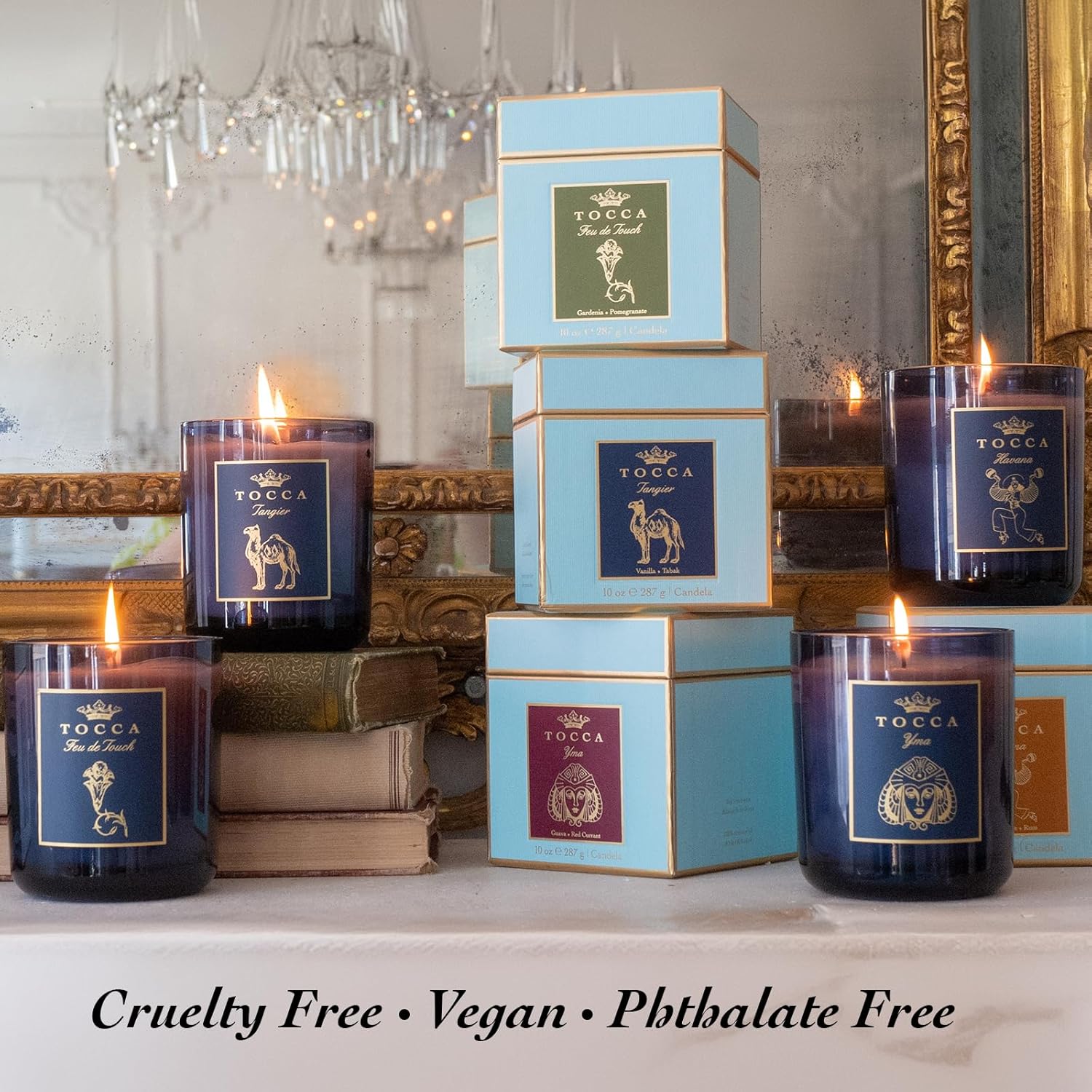 TOCCA Yma 10oz Candle - Guava & Red Currant Scented, Hand Poured Soy-Wax Blend with 100% Cotton Wick, 60 Hour Burn Time