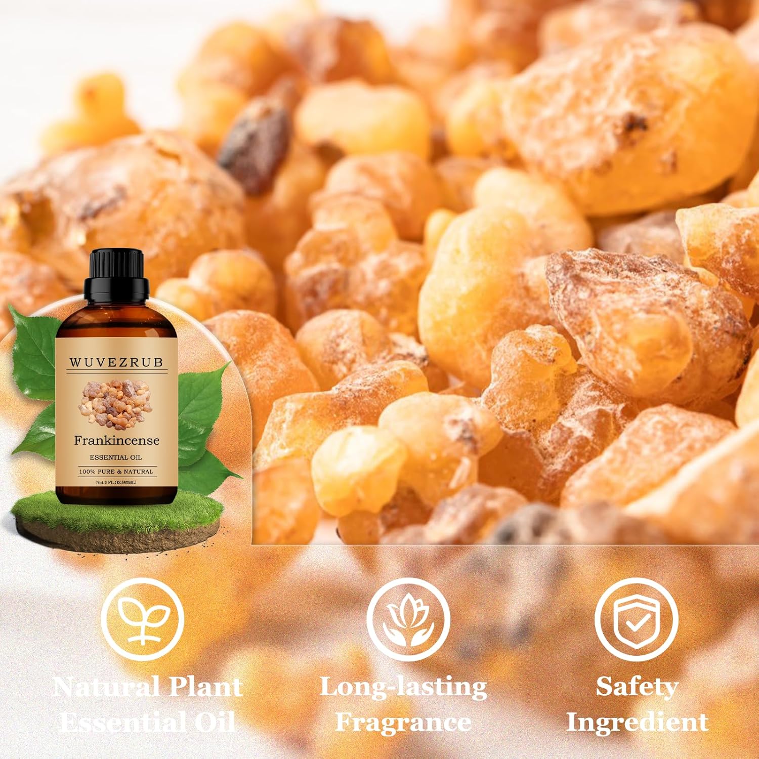 Frankincense Essential Oils 60ML, Pure Frankincense Essential Oil for Aromatherapy Diffuser - 2 Fl Oz