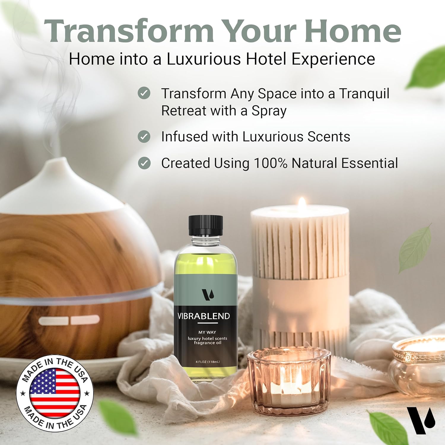Hotel Scent Diffuser Oil for Home | Aromatherapy Essential Oils for Diffusers, Inspired by My Way