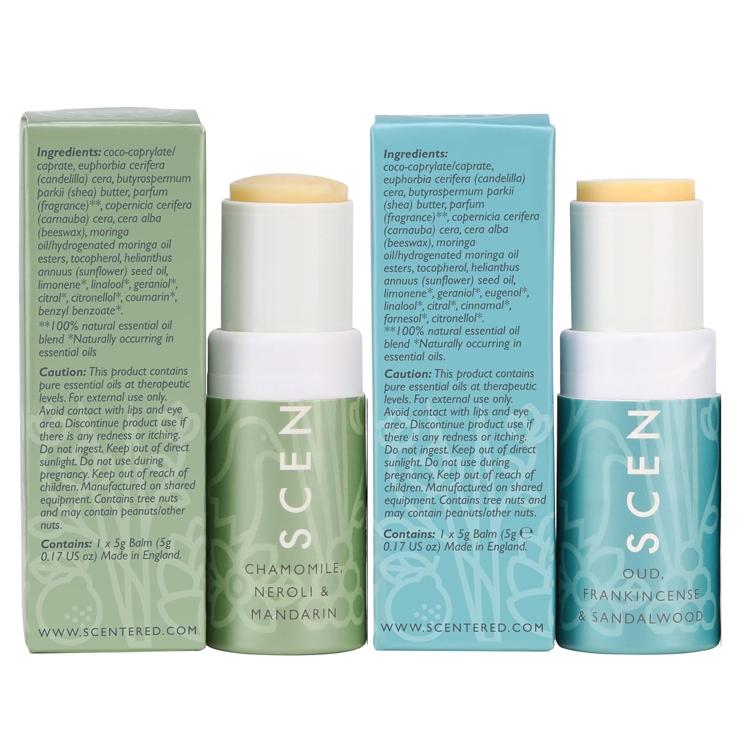 Scentered Aromatherapy Balm Sticks for Stress-Relief & Meditation - Roll On Essential Oil Blends of Frankincense, Oud, Chamomile - Aromatherapy Gifts for Women - De-Stress & Escape