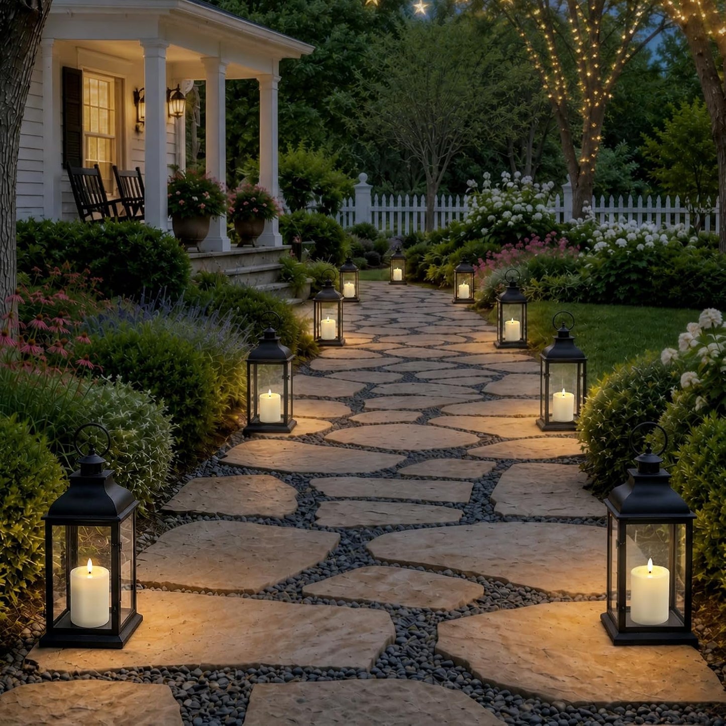 Outdoor Waterproof Flameless Candles with Remote and Timer, 2 Pack Battery Operated LED Flickering Pillar Candles, Fake Plastic Candles with Wax Effect for Lanterns, Indoor(Ivory, 3" x5" 5")