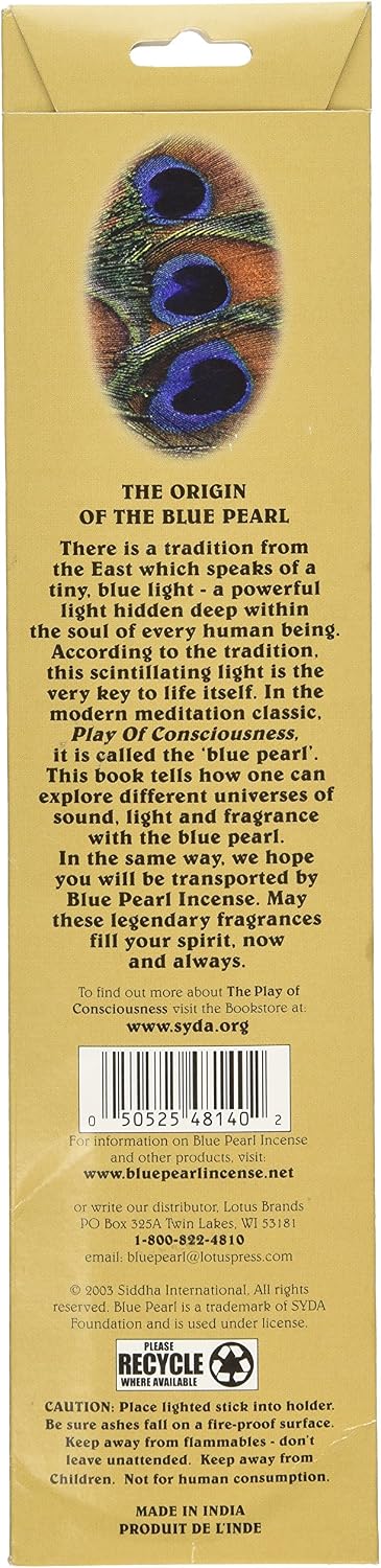 Blue Pearl Classic Fragrance Incense, Prem Golden Champa, 10 Gram