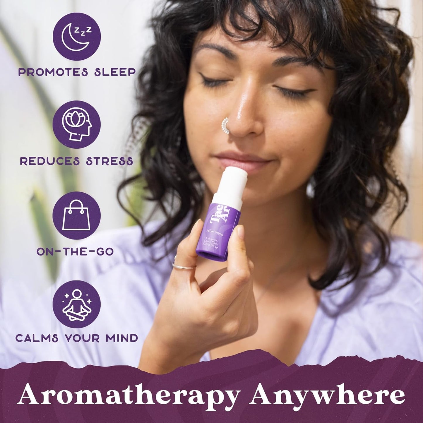 PURPLE CANYON Essential Oils Balm Stick | Lavender Zen Aromatherapy Balm | Scented Body Balm for Relaxation and Sleep | Lavender, Clary Sage, Ylang Ylang Essential Oils Blend | 6.5 grams