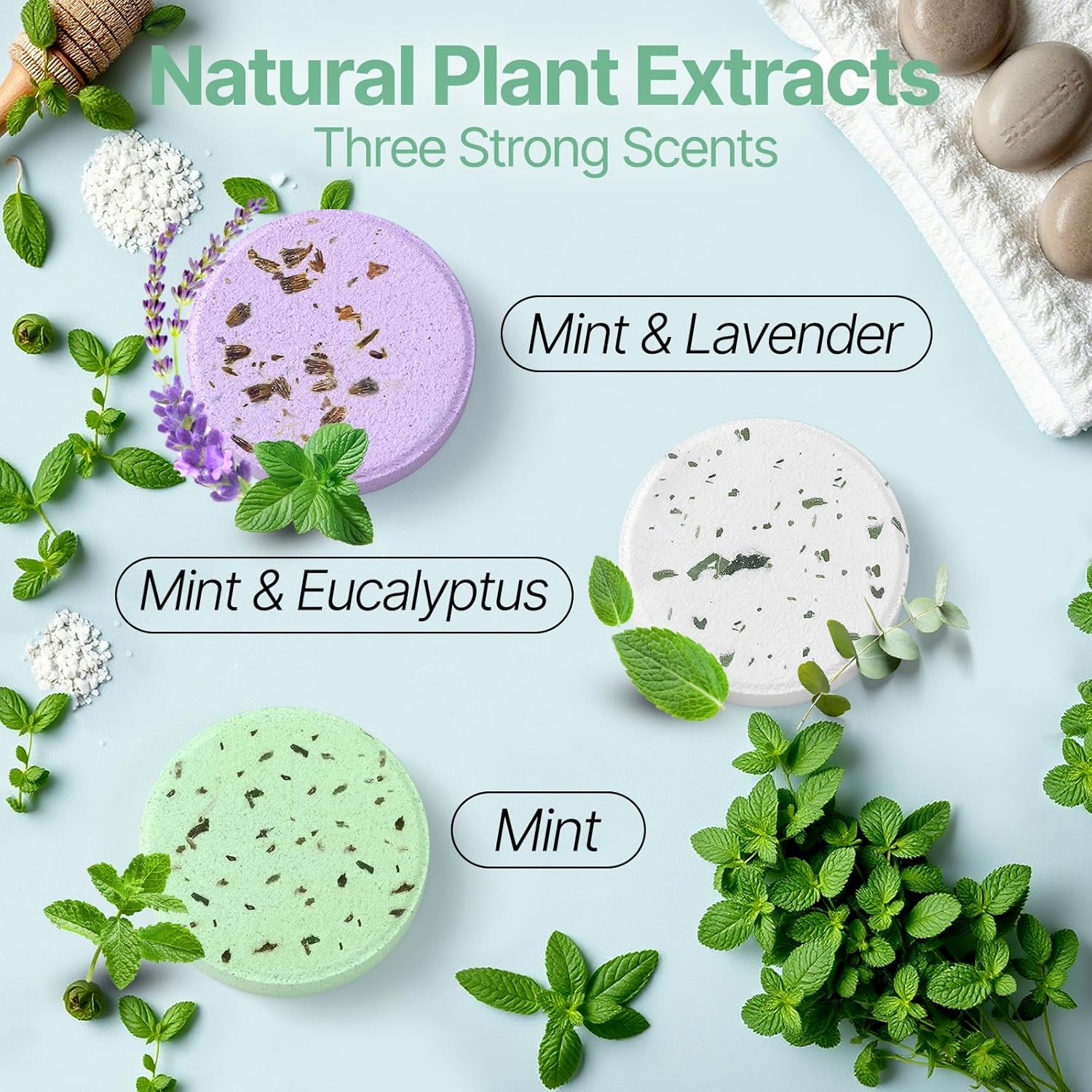Shower Steamers Aromatherapy 18 Pack Mothers Day Gifts for Wife Women Her Him Romance Birthday Spa Basket Natural Essential Oils Stress Relief Mint Lavender Relaxation for Mom Men Teens Adults Travel