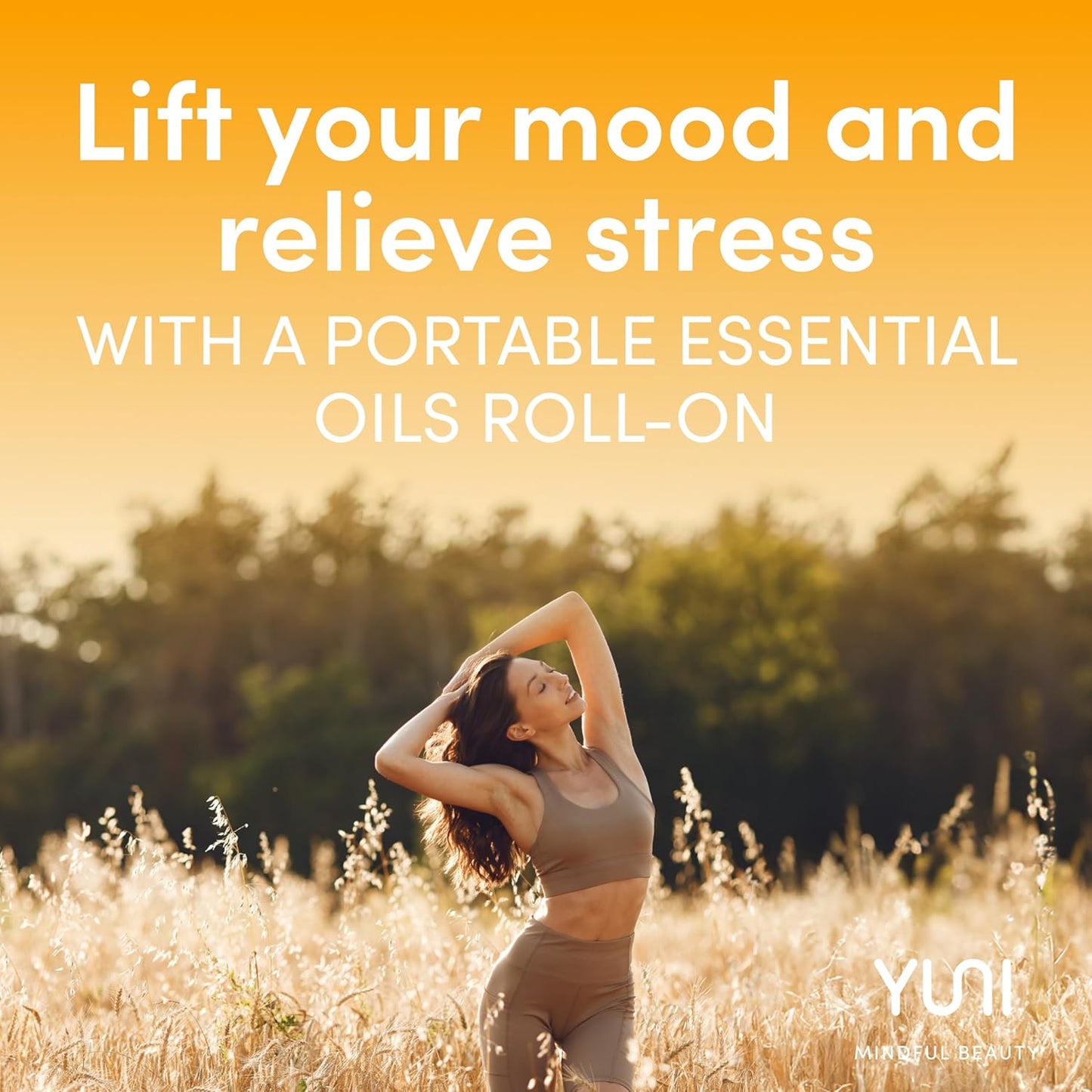 YUNI Beauty Essential Oil Fragrance Roll On (0.33 oz) Carry Om Stress-Relieving Aromatherapy Rollerball - Calming & Soothing Natural Perfume Alternative - All Natural, Paraben-Free, Cruelty-Free