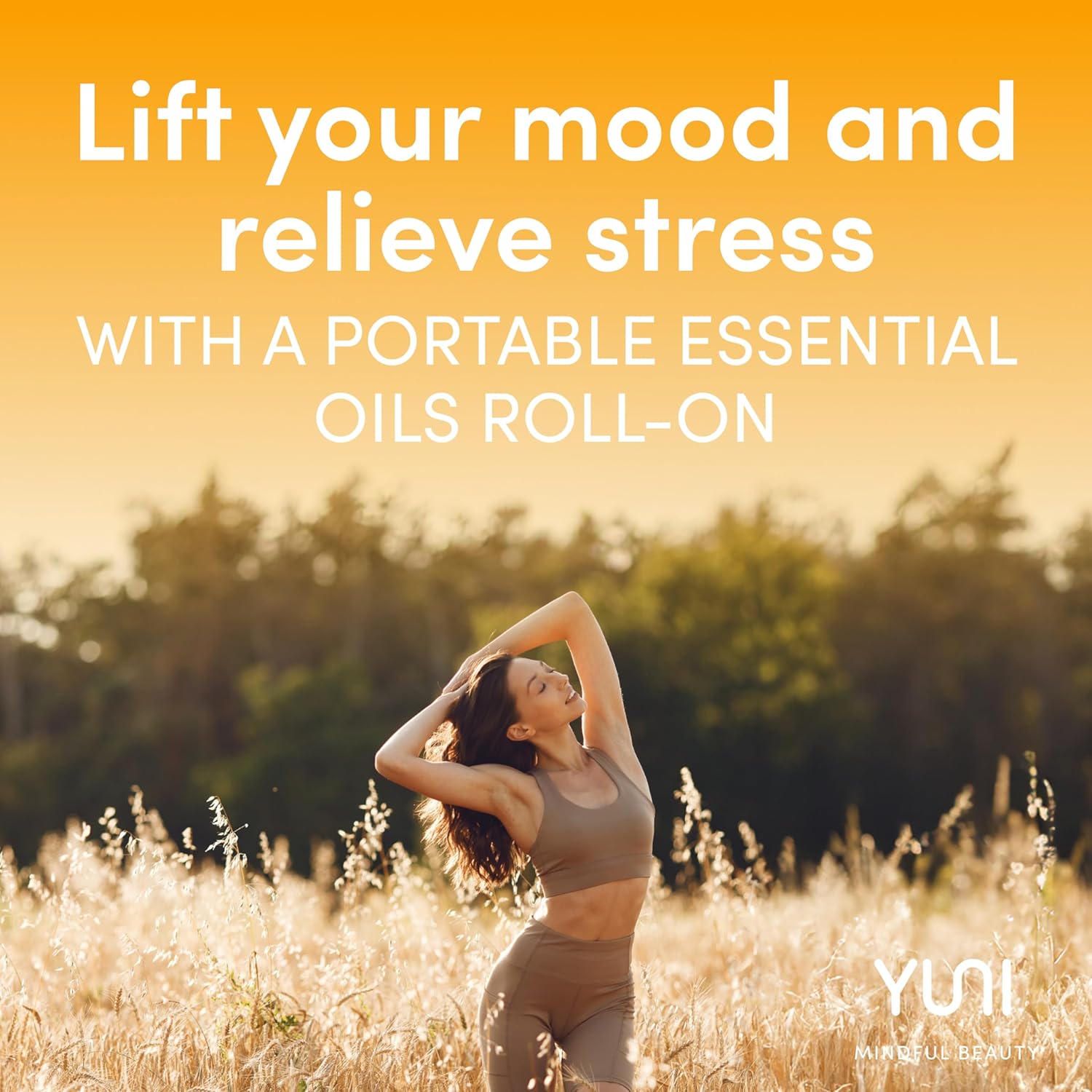 YUNI Beauty Essential Oil Fragrance Roll On (0.33 oz) Carry Om Stress-Relieving Aromatherapy Rollerball - Calming & Soothing Natural Perfume Alternative - All Natural, Paraben-Free, Cruelty-Free