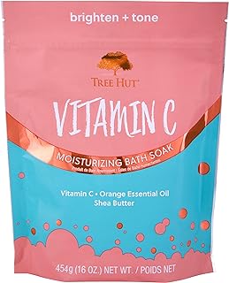 Tree Hut Vitamin C Brightening Bath Soak, Bath Salt with Orange Essental Oils & Shea Butter 16 Oz