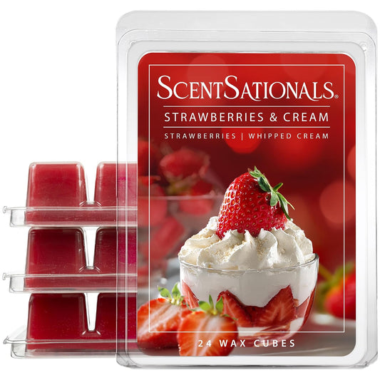 ScentSationals Strawberries & Cream Scented Wax Melts - Strawberry & Whipped Cream