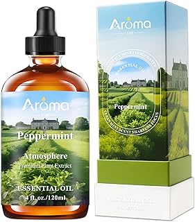 Peppermint Oil with Premium Gift Box - Peppermint Essential Oils for Diffusers - 4 Fl Oz 100% Pure Natural - Gift-Ready Box - Gifts for Women