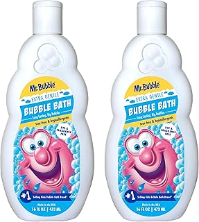 Mr. Bubble Extra Gentle Bubble Bath - Hypoallergenic, Tear Free Bubble Bath Solution Perfect for Sensitive Skin (Pack of 2 Bottles, 16 fl oz Each)