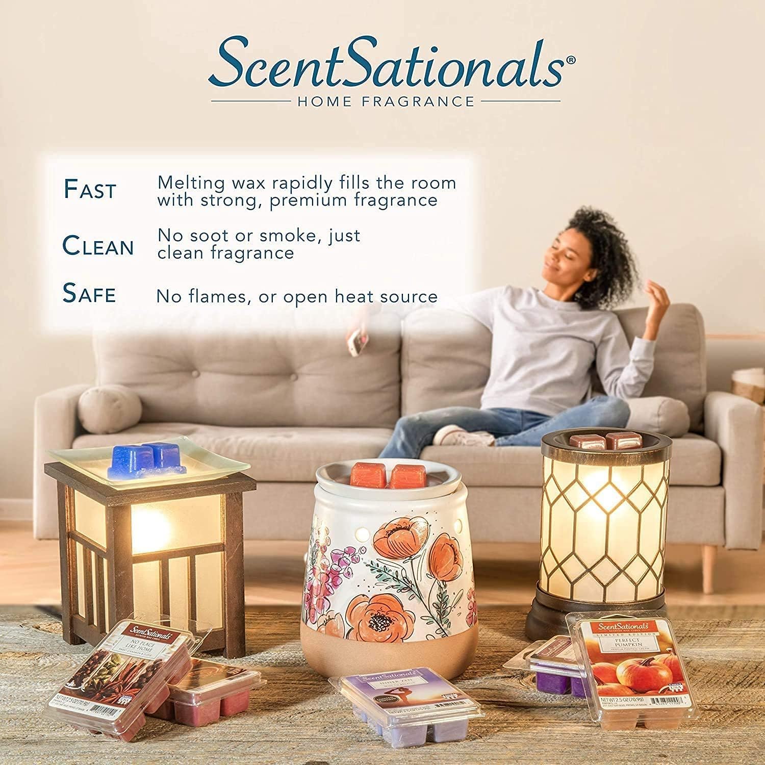 ScentSationals Unicorn Cake Scented Wax Melts - Vanilla Cake, Strawberry, & Sugarcane, 10oz (24 Cubes)