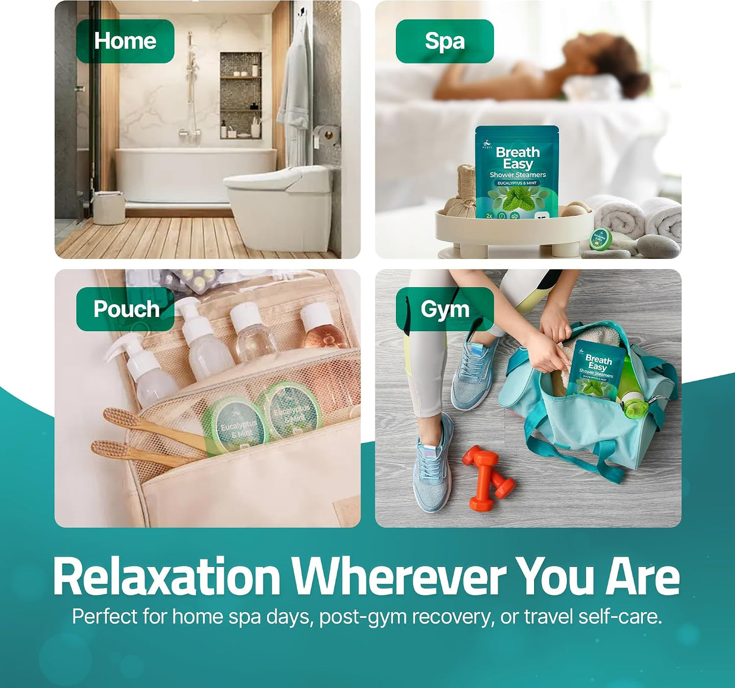 Shower Steamer with Eucalyptus Shower Bombs | 15 Extra Thick Tablets | Menthol Shower Steamers Aromatherapy | Self-Care and Body Restore Shower Steamer | Relaxing Vapor Shower Tablets by Perfa