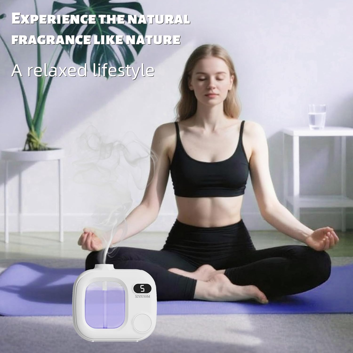 Waterless Essential Oil Diffuser Portable Cordless Aromatherapy Scent Machine for Home Office Car Large Room Battery Powered Ultrasonic Diffuser with 5 Mist Modes for Bedroom Classroom Travel