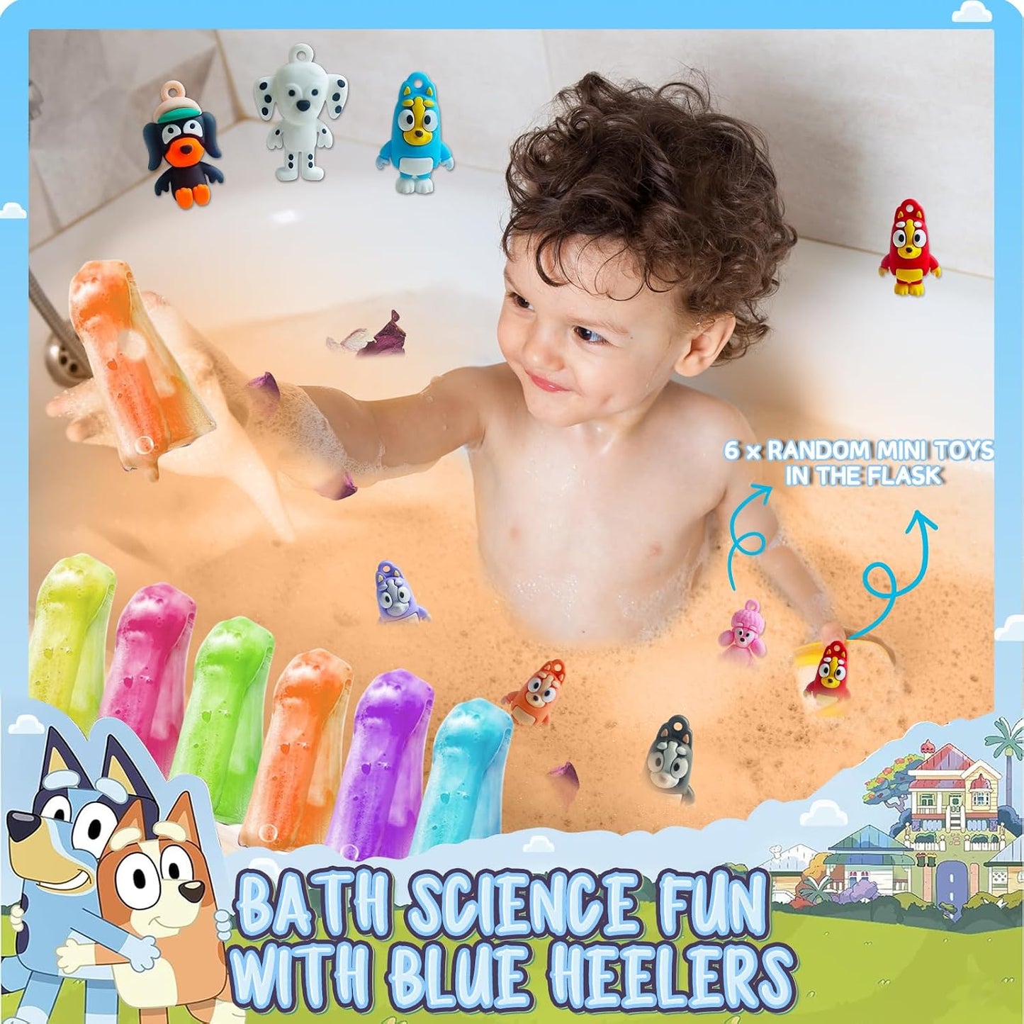 Bath Bombs for Kids: Organic Bath Bombs with Toys Inside for Dry Skin Moisturize, Kids Bath Toys & Scientific Toys, Dried Rose Petals with Eruption of Foams, Bath Fun Potions Kits Gift Set