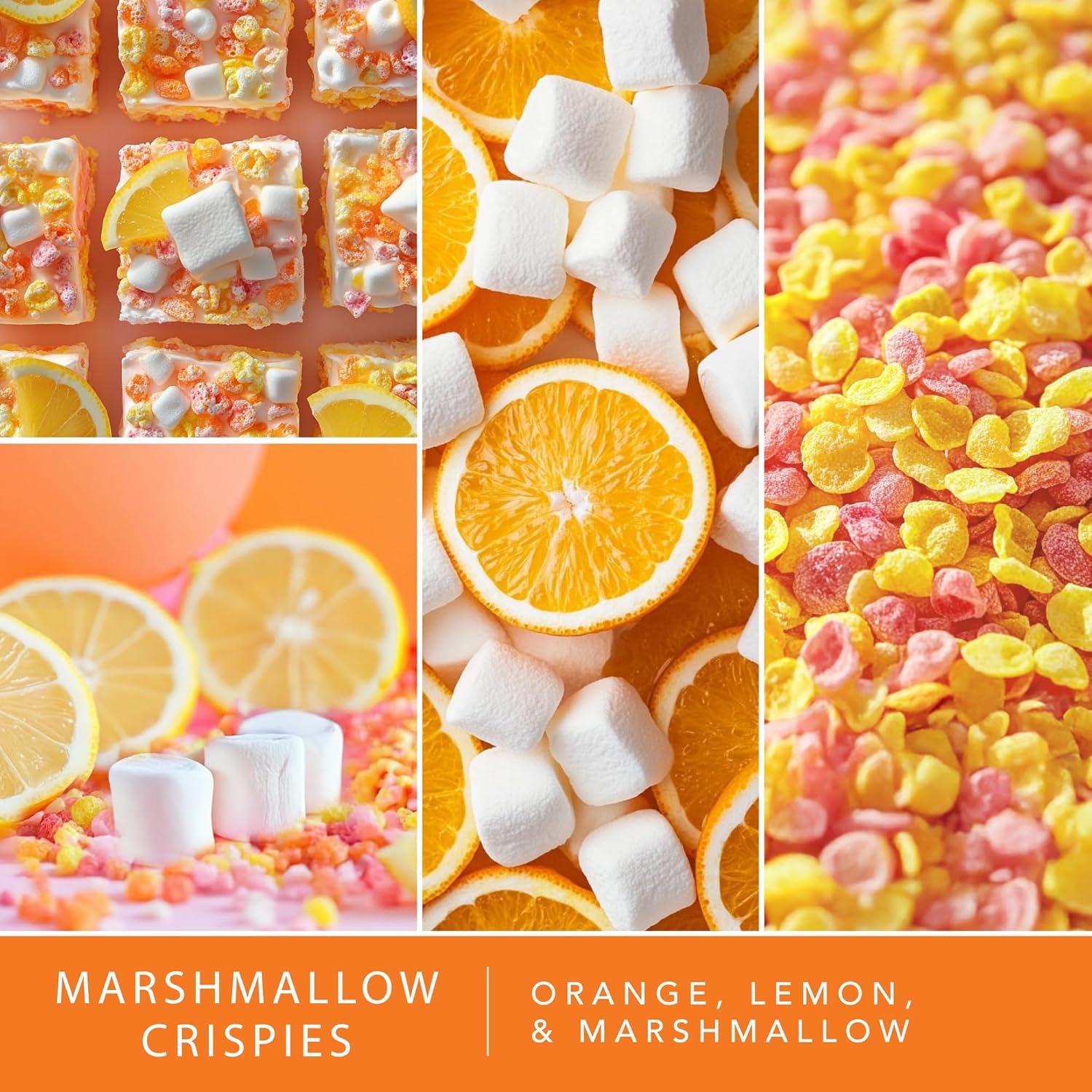Scentsationals Marshmallow Crispies Scented Wax Melts - Orange, Lemon, & Marshmallows, 10oz (24 Cubes)