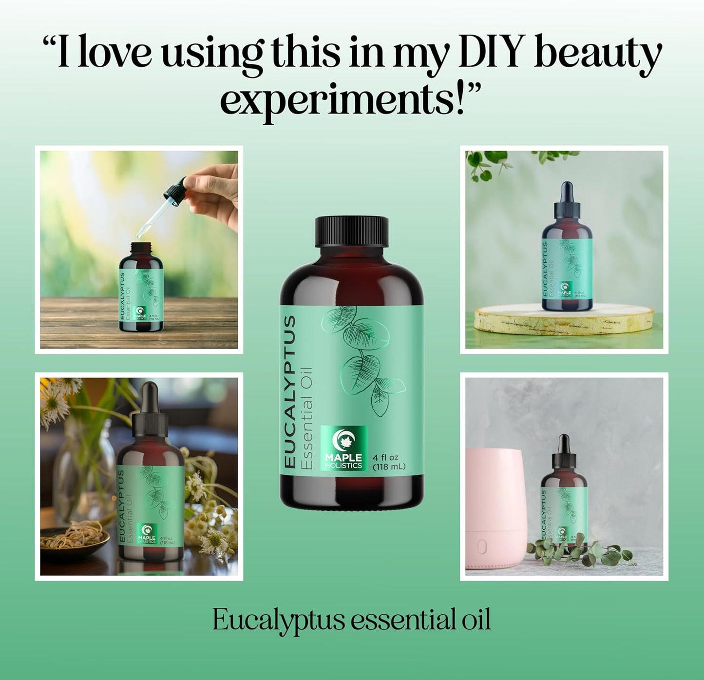 Pure Eucalyptus Essential Oil 4oz Invigorating Home Spa Aromatherapy and Natural Bath Oil - Eucalyptus Oil for Diffuser Dry Scalp Care and DIY Skin Care