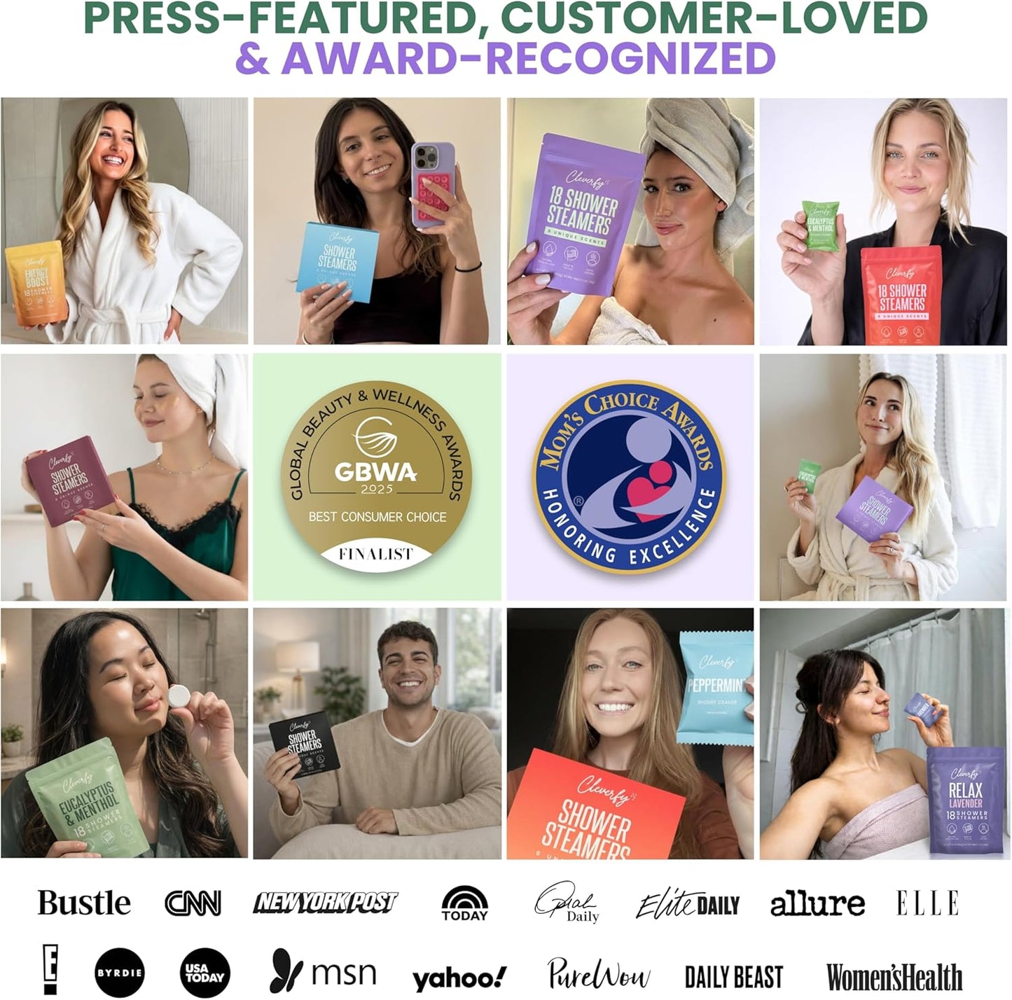Cleverfy Eucalyptus Shower Steamers Aromatherapy - Birthday Gifts for Women, Mom, Wife, Grandma, Her, Best Friend, Daughter, Sister, Teens & Girlfriend - 18 Tablets