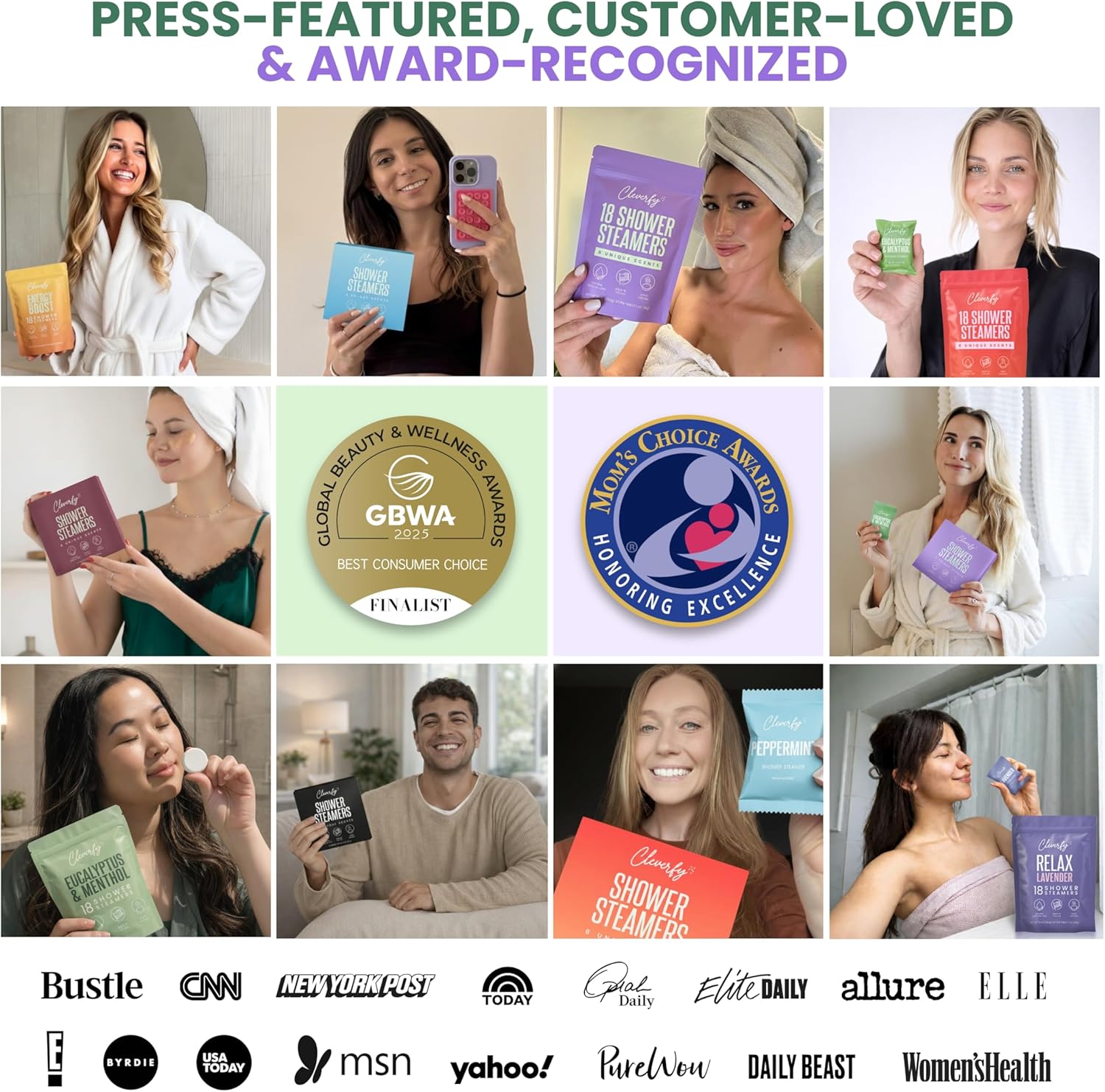 Cleverfy Eucalyptus Shower Steamers Aromatherapy - Birthday Gifts for Women, Mom, Wife, Grandma, Her, Best Friend, Daughter, Sister, Teens & Girlfriend - 18 Tablets