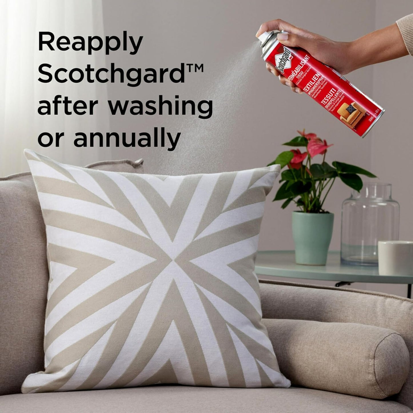 Scotchgard Fabric Water Shield, 60 Ounces (Six, 10 Ounce Cans), Repels Water, Ideal for Couches, Pillows, Furniture, Shoes and More, Long Lasting Protection