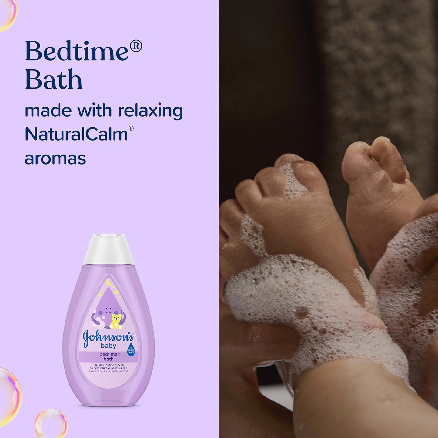 Johnson's Baby Sleepy Time Gift Set with Calming Bedtime Bath, Bedtime Lotion & Calming Shampoo, Baby Bedtime Essentials with Relaxing NaturalCalm Aromas, Hypoallergenic, 3 Items